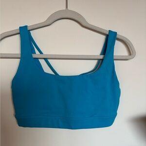 Athleta Bright Blue Sports Bra with Wide Straps